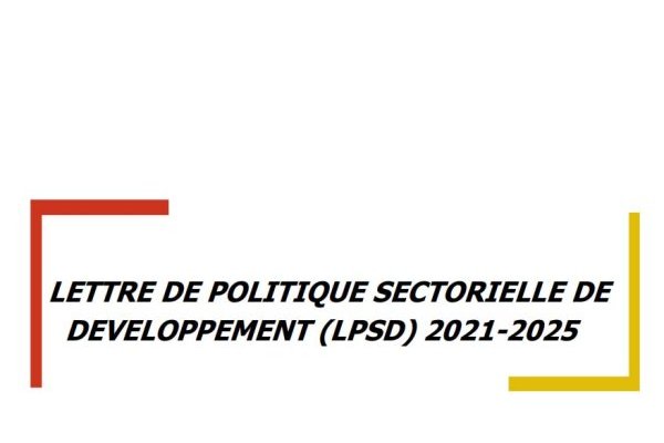 Lettre de politique sectorielle de développement 2021-2025